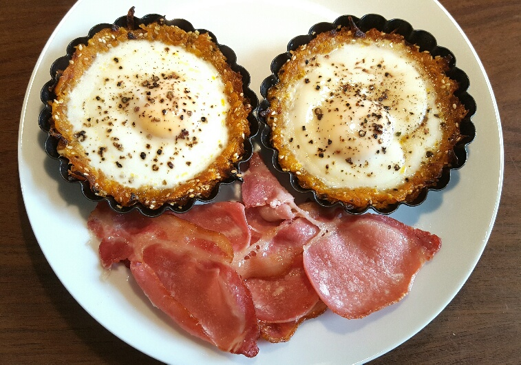 Sweet Potato Rostis with Baked Eggs and Smoked Bacon by The Fat Foodie